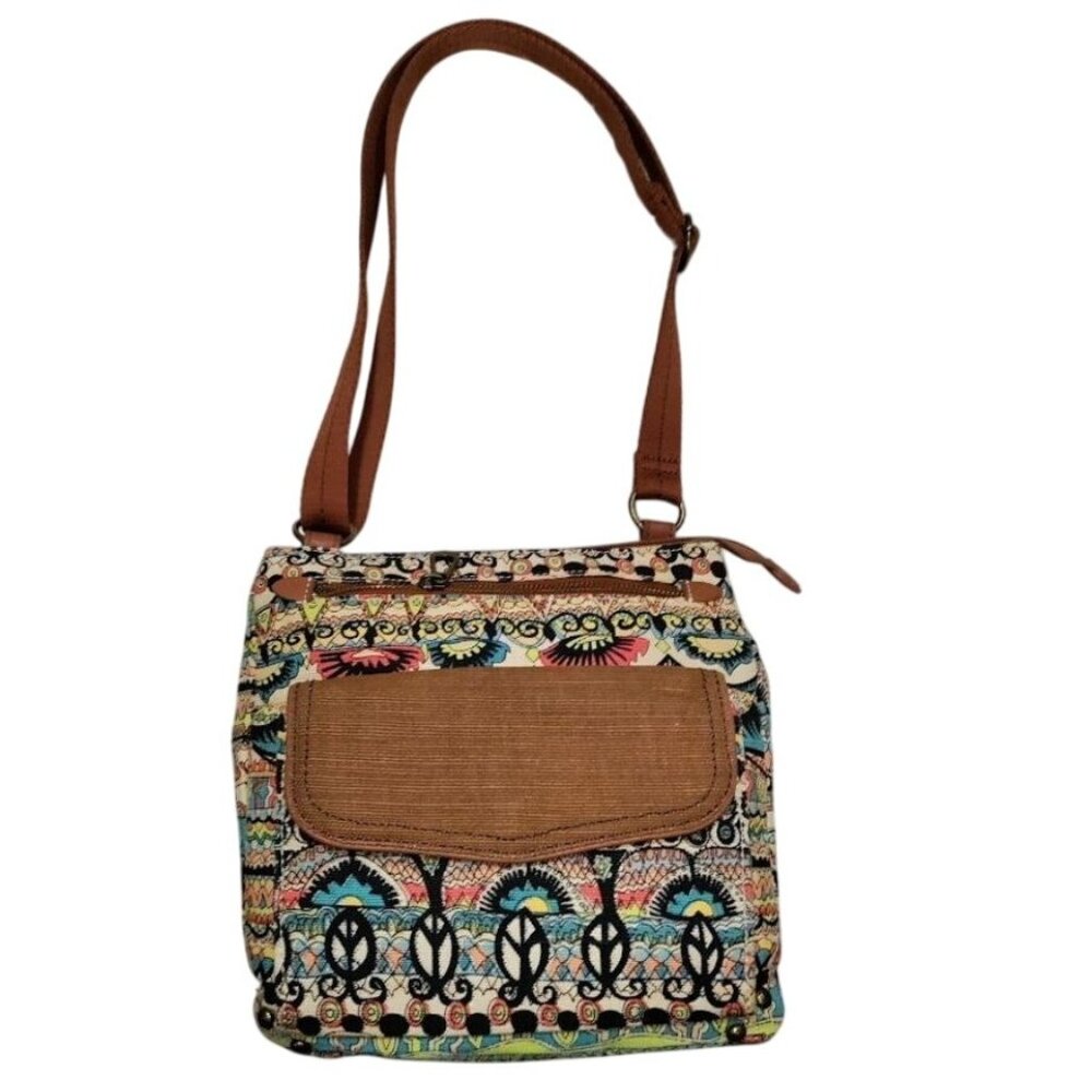 Sakroots City Swing Pack Front Flap Pocket Adjustable Strap Crossbody Bag